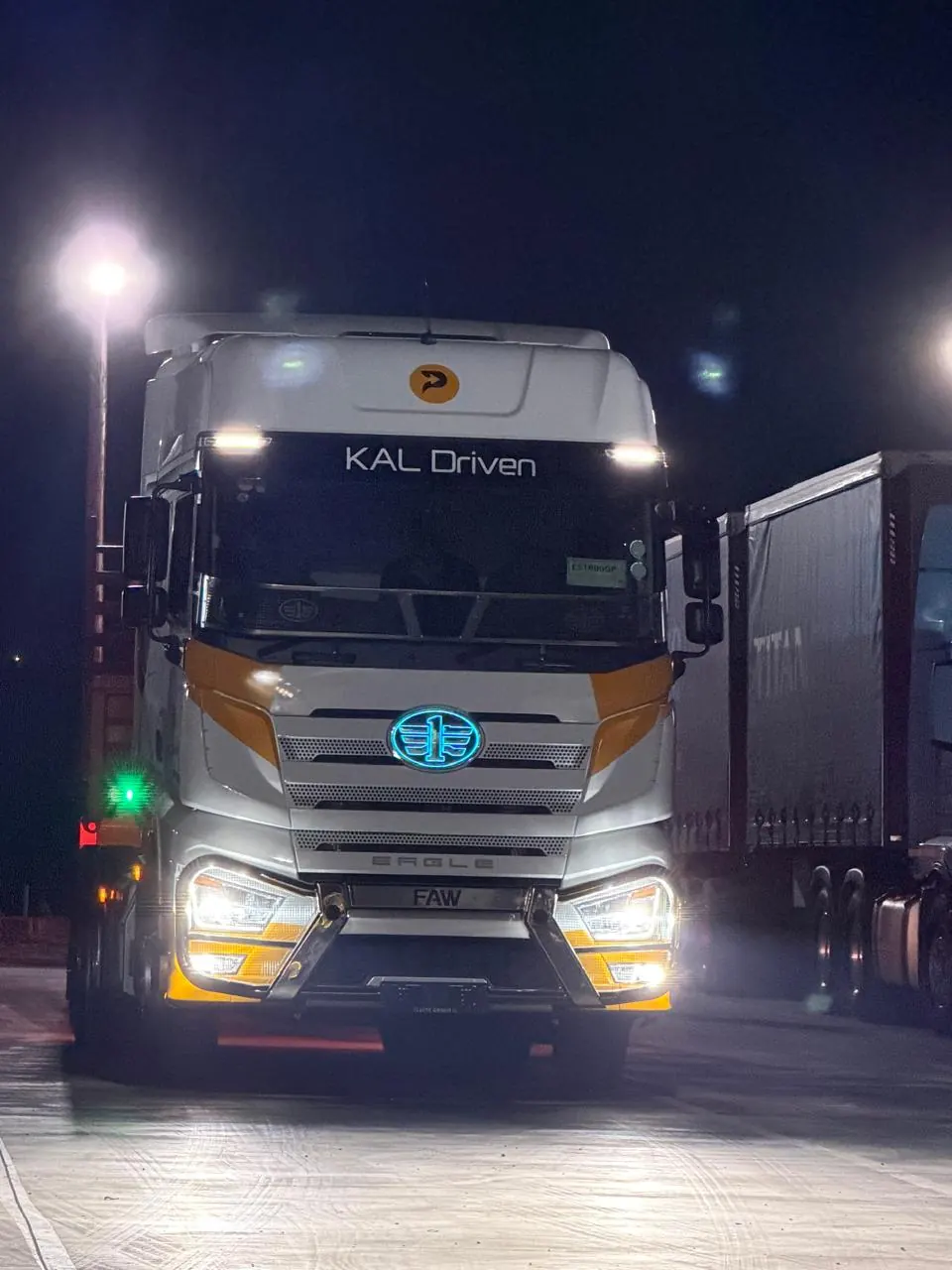KAL Driven truck loading at night